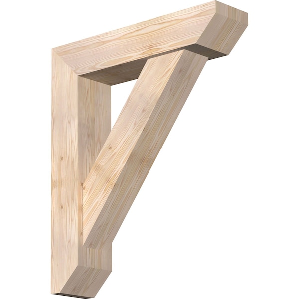 Ekena Millwork Traditional Slat Smooth Bracket w/ Offset Brace, Douglas Fir, 7 1/2"W x 32"D x 38"H BKT0806X32X38TRA06SDF - main